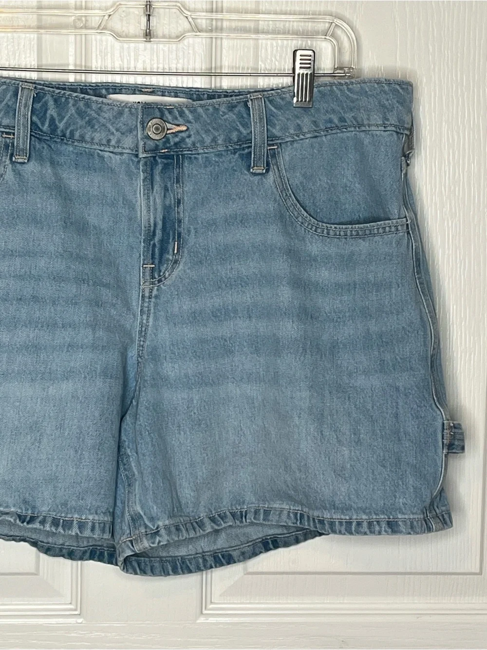 Hollister Low Rise Baggy Shorts Sz 14 / 32 Carpenter Loop Denim Jean Shorts